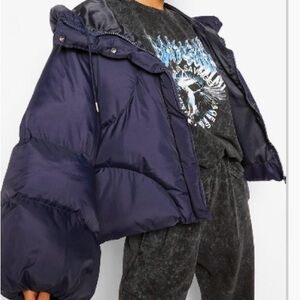 Oversized sleeve puffer jacket
